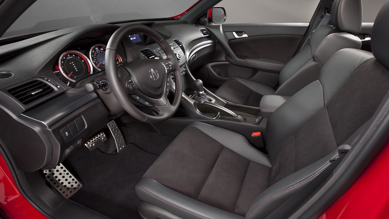 Wallpaper acura, tsx, salon, interior, steering wheel, speedometer