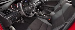 Preview wallpaper acura, tsx, salon, interior, steering wheel, speedometer