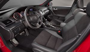 Preview wallpaper acura, tsx, salon, interior, steering wheel, speedometer