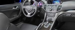 Preview wallpaper acura, tsx, salon, interior, steering wheel, speedometer