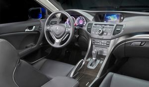 Preview wallpaper acura, tsx, salon, interior, steering wheel, speedometer