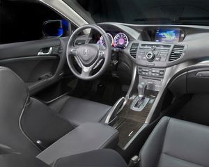 Preview wallpaper acura, tsx, salon, interior, steering wheel, speedometer