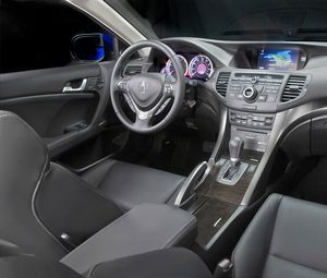 Preview wallpaper acura, tsx, salon, interior, steering wheel, speedometer