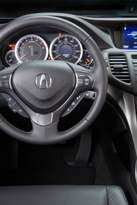 Preview wallpaper acura, tsx, salon, interior, steering wheel, speedometer