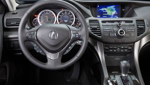 Preview wallpaper acura, tsx, salon, interior, steering wheel, speedometer