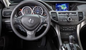 Preview wallpaper acura, tsx, salon, interior, steering wheel, speedometer