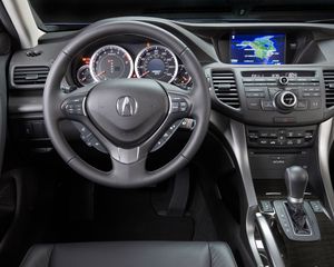 Preview wallpaper acura, tsx, salon, interior, steering wheel, speedometer