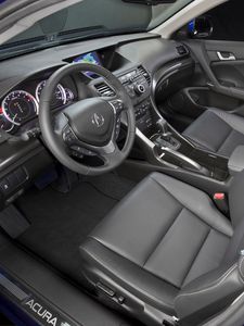 Preview wallpaper acura, tsx, salon, interior, steering wheel, speedometer