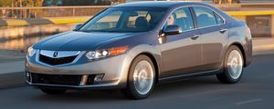 Preview wallpaper acura, tsx, v6, gray, side view, style, cars, speed, city, asphalt