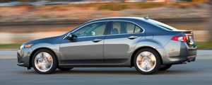 Preview wallpaper acura, tsx, v6, 2009, metallic gray, side view, style, cars, speed, home, city