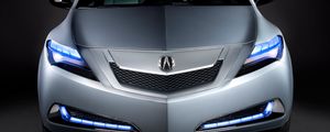 Preview wallpaper acura, zdx, 2009, concept car, metallic gray, front view, style, cars