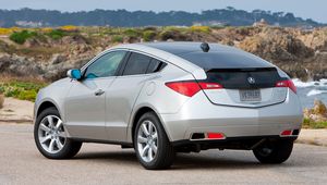 Preview wallpaper acura, zdx, 2009, silver metallic, side view, style, cars, nature, trees, grass, asphalt