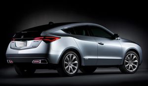 Preview wallpaper acura, zdx, 2009, concept car, metallic gray, side view, style, cars