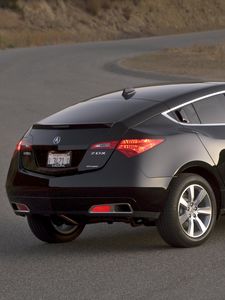 Preview wallpaper acura, zdx, 2009, black, rear view, style, cars, nature