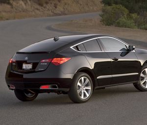 Preview wallpaper acura, zdx, 2009, black, rear view, style, cars, nature
