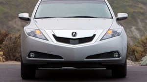 Preview wallpaper acura, zdx, 2009, silver metallic, front view, style, cars, nature