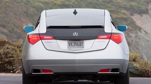 Preview wallpaper acura, zdx, 2009, metallic silver, rear view, style, cars, nature