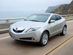 Preview wallpaper acura, zdx, 2009, silver metallic, front view, style, cars, speed, sea, mountains