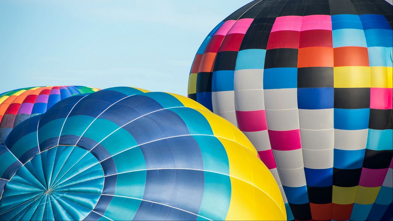 Wallpaper aerostat, air balloon, colorful, sky