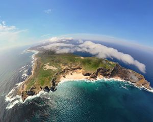 Preview wallpaper africa, cape of good hope, island height, view, land, ocean
