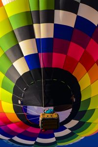 Preview wallpaper air balloon, basket, bottom view, bright