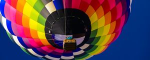 Preview wallpaper air balloon, basket, bottom view, bright