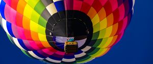 Preview wallpaper air balloon, basket, bottom view, bright