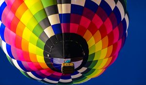Preview wallpaper air balloon, basket, bottom view, bright
