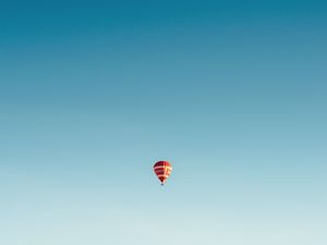 Preview wallpaper air balloon, flight, sky, minimalism