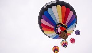 Preview wallpaper air balloon, flight, sky, colorful