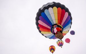 Preview wallpaper air balloon, flight, sky, colorful