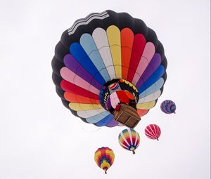 Preview wallpaper air balloon, flight, sky, colorful