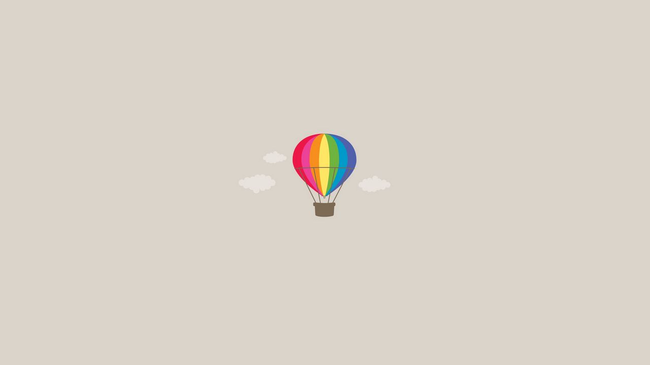 Wallpaper air balloon, flying, colorful, sky