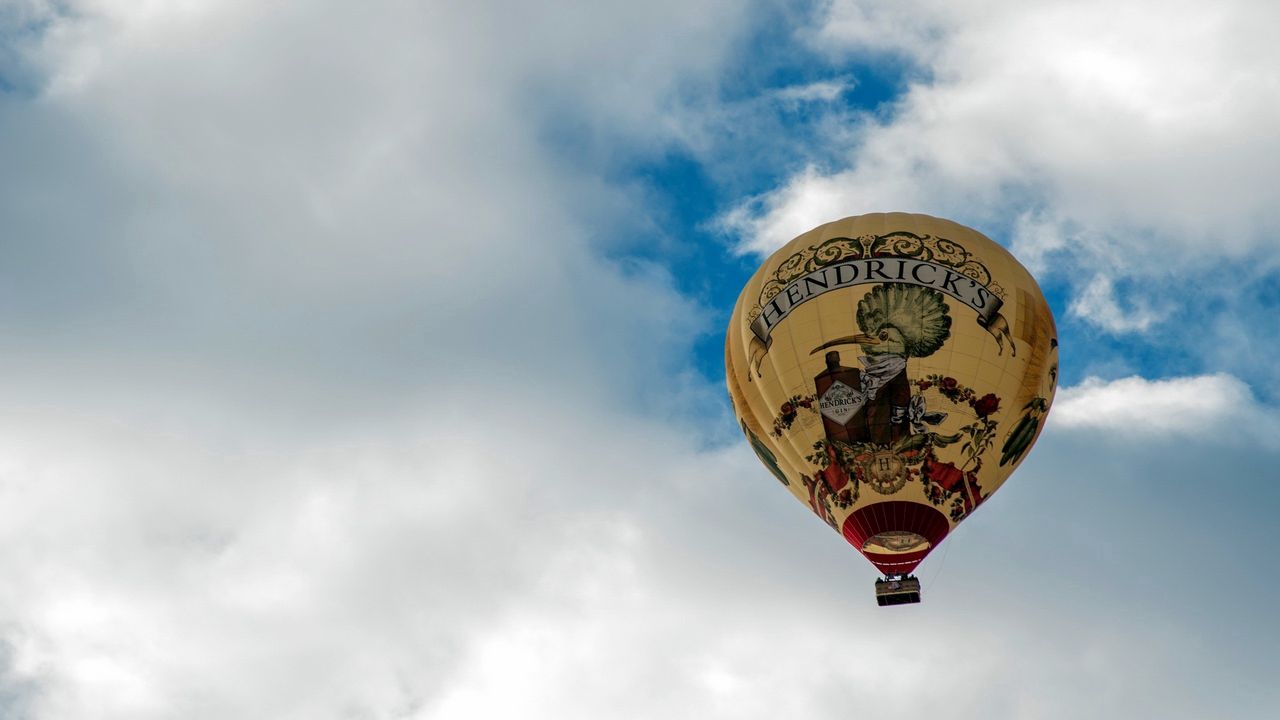 Wallpaper air balloon, flying, sky, clouds