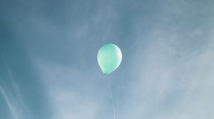 Preview wallpaper air balloon, hand, roof, sky, clouds