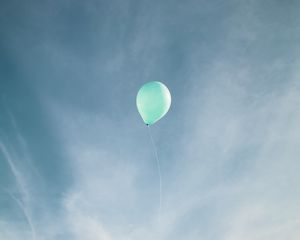 Preview wallpaper air balloon, hand, roof, sky, clouds