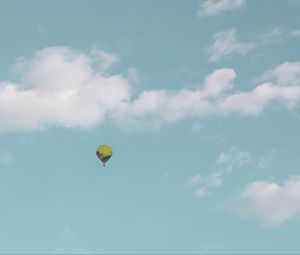 Preview wallpaper air balloon, sky, clouds, flight, height