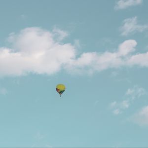 Preview wallpaper air balloon, sky, clouds, flight, height