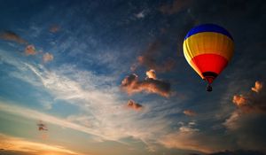 Preview wallpaper air balloon, sky, clouds, flight