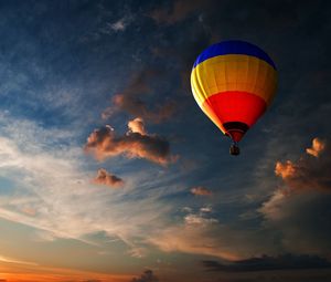 Preview wallpaper air balloon, sky, clouds, flight