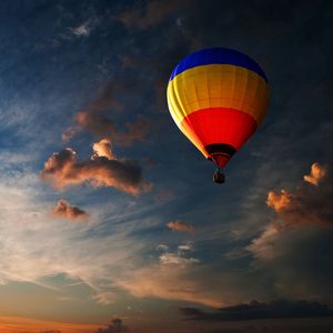 Preview wallpaper air balloon, sky, clouds, flight