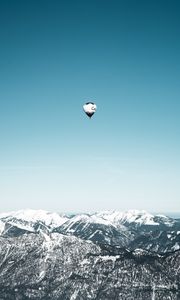 Preview wallpaper air balloon, sky, flight, mountains, height