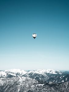 Preview wallpaper air balloon, sky, flight, mountains, height