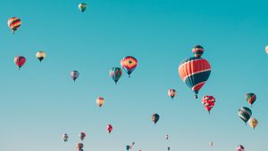 Preview wallpaper air balloons, aeronautics, flight, sky, colorful