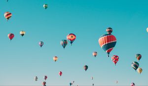 Preview wallpaper air balloons, aeronautics, flight, sky, colorful