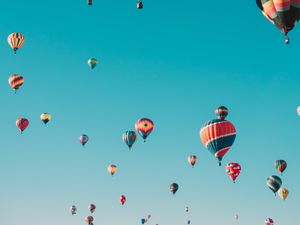 Preview wallpaper air balloons, aeronautics, flight, sky, colorful