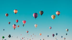 Preview wallpaper air balloons, flight, sky