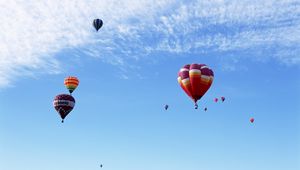 Preview wallpaper air balloons, flying, sky, colorful