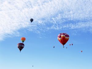 Preview wallpaper air balloons, flying, sky, colorful