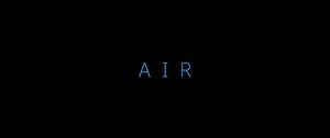 Preview wallpaper air, word, inscription, minimalism, black